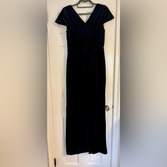 Lulus navy velvet gown - Picture 2 of 4